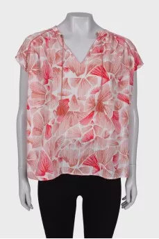 Loose print blouse