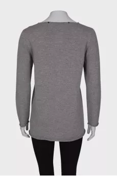 Gray wool sweater