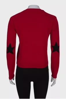 Red sweater with print