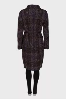 Dark purple coat decorated with sequins