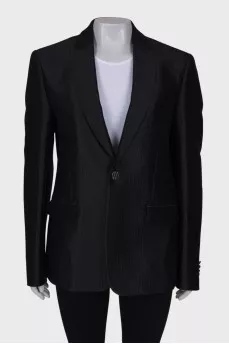 Black single-breasted jacket