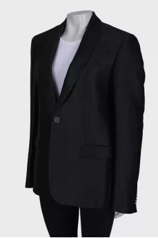 Black single-breasted jacket