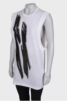Tank dress with sequins