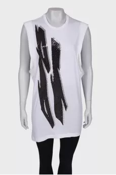 Tank dress with sequins