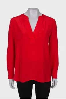 Silk red blouse