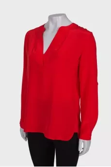 Silk red blouse