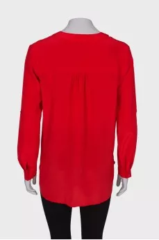 Silk red blouse