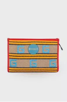 Textile knitted clutch