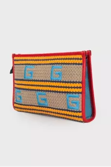 Textile knitted clutch