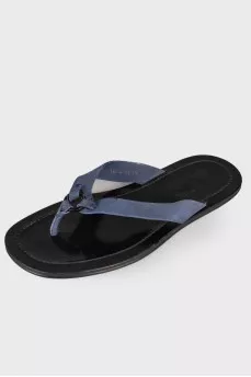 Men's black slippers