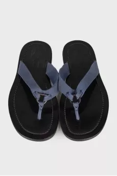 Men's black slippers