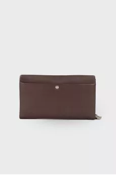 Men's wallet with silver hardware
