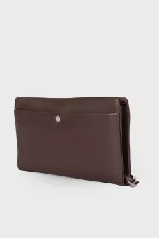 Men's wallet with silver hardware