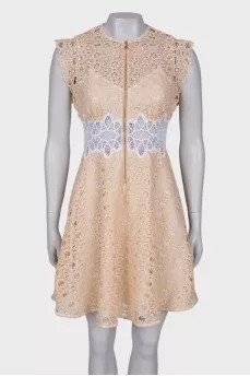 Beige lace dress