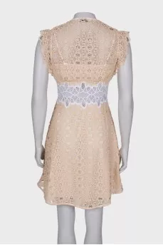 Beige lace dress