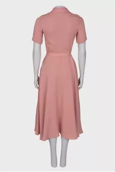 Silk maxi shirt dress