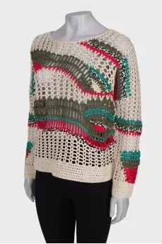 Knitted sweater with tag