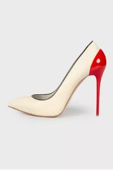 Milk Red heeled shoes