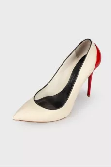 Milk Red heeled shoes