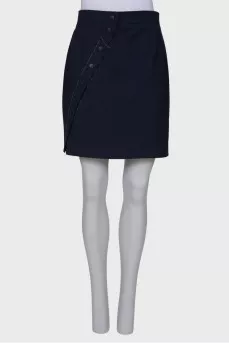 Blue skirt with buttons on the side
