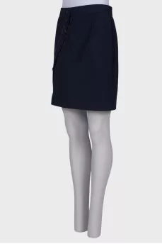 Blue skirt with buttons on the side