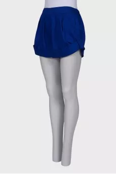 Navy blue draped shorts