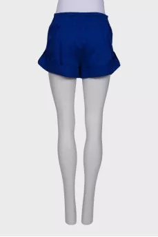 Navy blue draped shorts