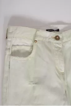 Light green ripped effect jeans