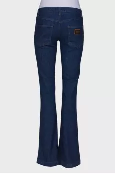 Navy blue flare jeans