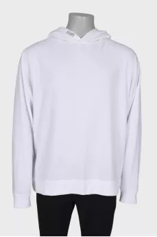 Men's white hoodie