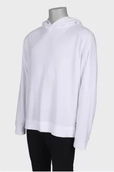 Men's white hoodie