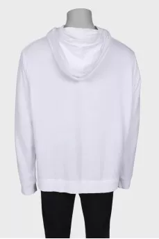 Men's white hoodie
