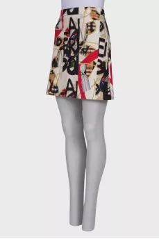 Straight skirt in print
