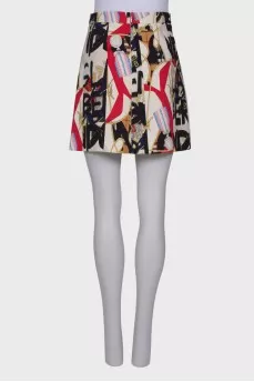 Straight skirt in print