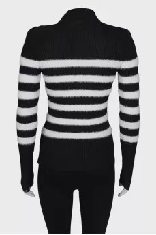 Black and white striped sweater