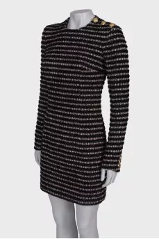 Striped dress with lurex