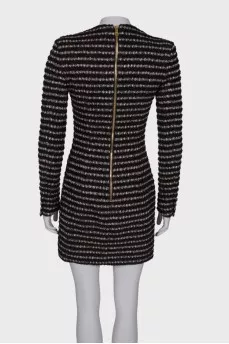 Striped dress with lurex