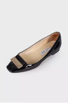 Patent square toe ballerinas