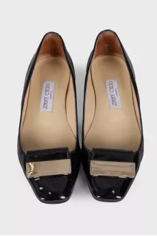 Patent square toe ballerinas