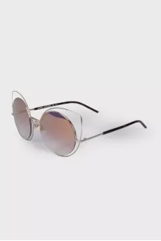 Silver frame sunglasses