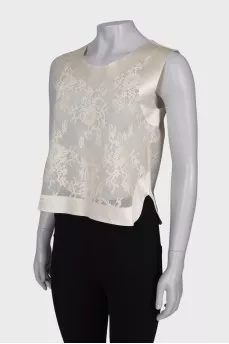 Straight fit lace top