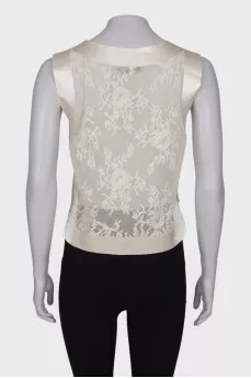 Straight fit lace top