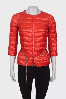 Orange quilted jacket
