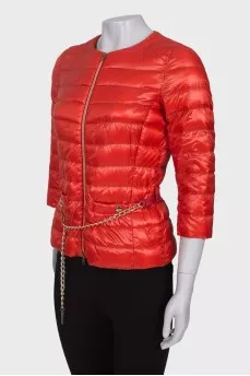 Orange quilted jacket