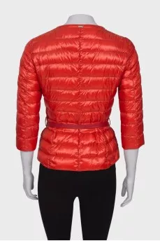Orange quilted jacket