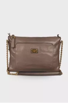Chain leather bag