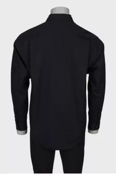 Men's black shirt with pockets