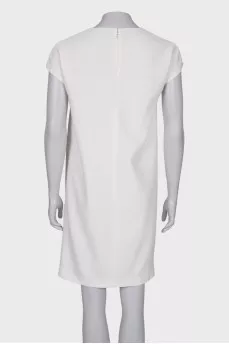 White straight fit dress