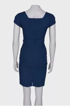 Navy blue draped dress