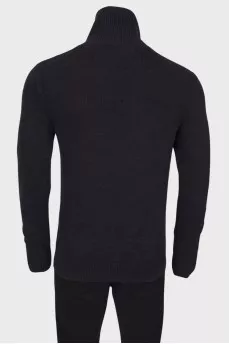 Men's jacket with a collar with a zipper